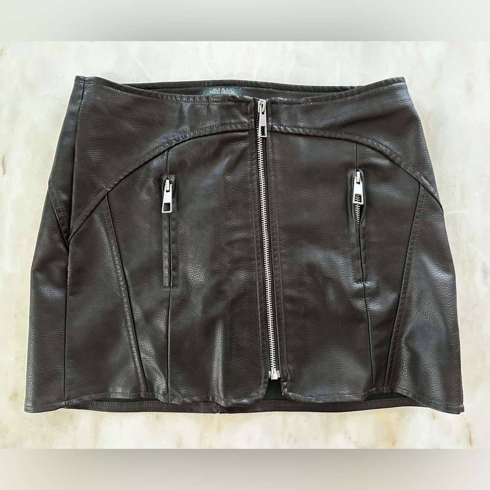 Wild Fable Faux Leather Mini Skirt